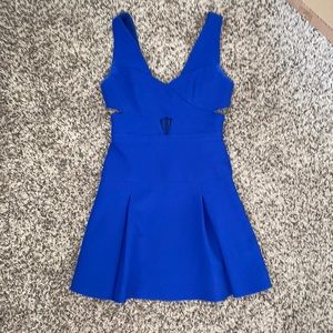 Royal blue keyhole dress